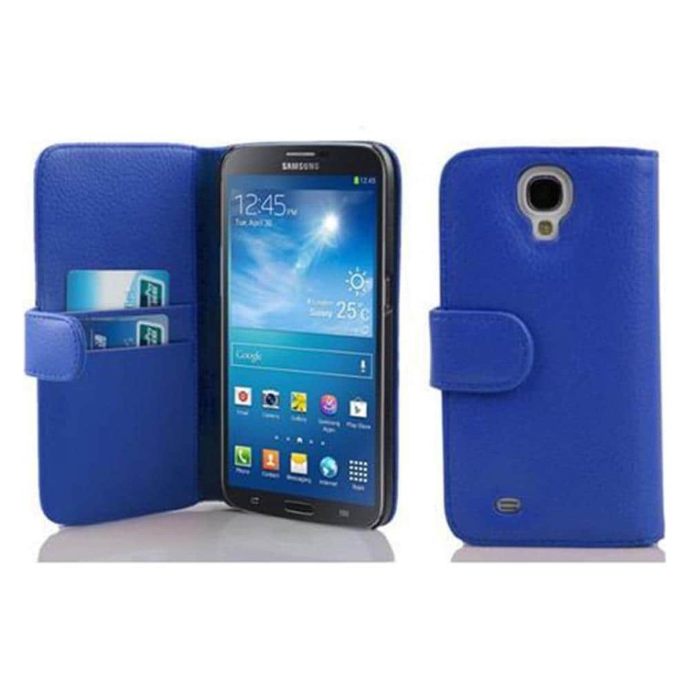 Custodia Compatibile Con Samsung Galaxy Mega 6.3 In Blu Reale - Coperchio Protettivo In Ecopelle Testurizzata E Tasca Per Carte Di Credito - Foto 1