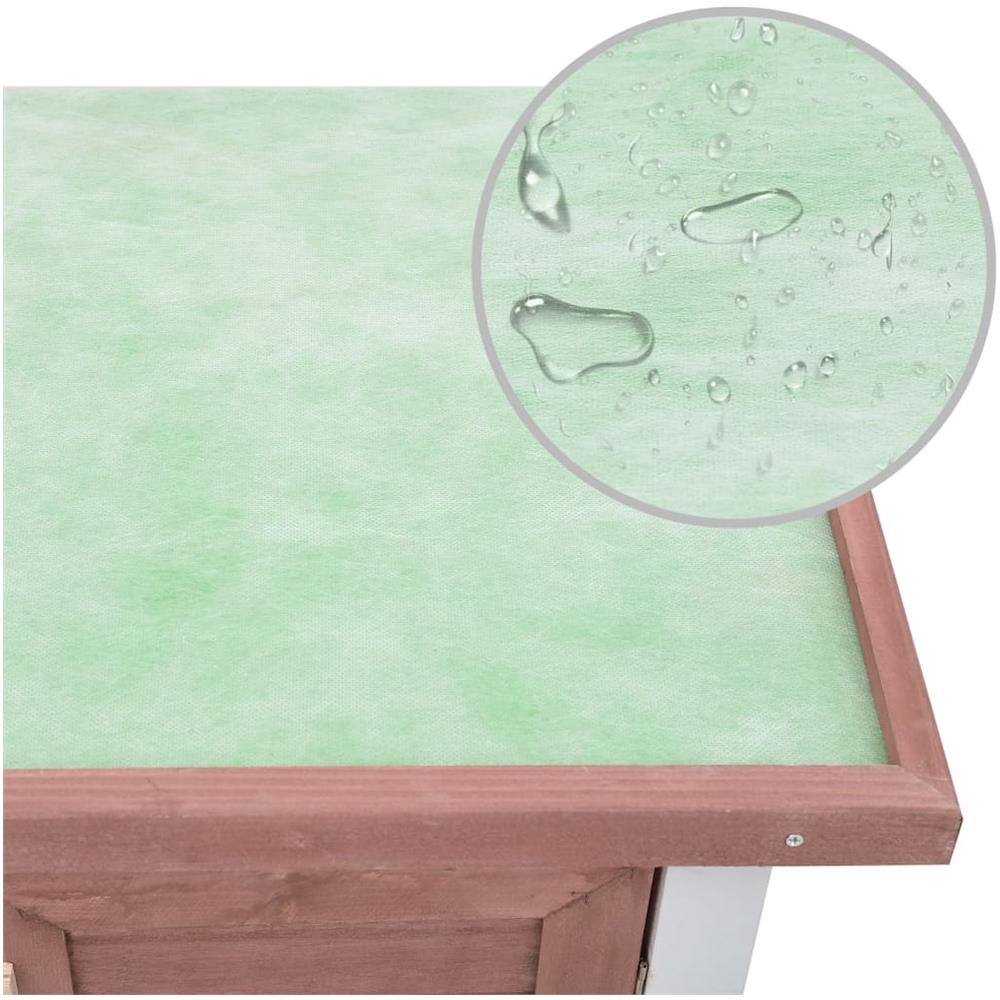 Conigliera Per Esterni Con 4 Porte Marrone In Legno - Foto 3