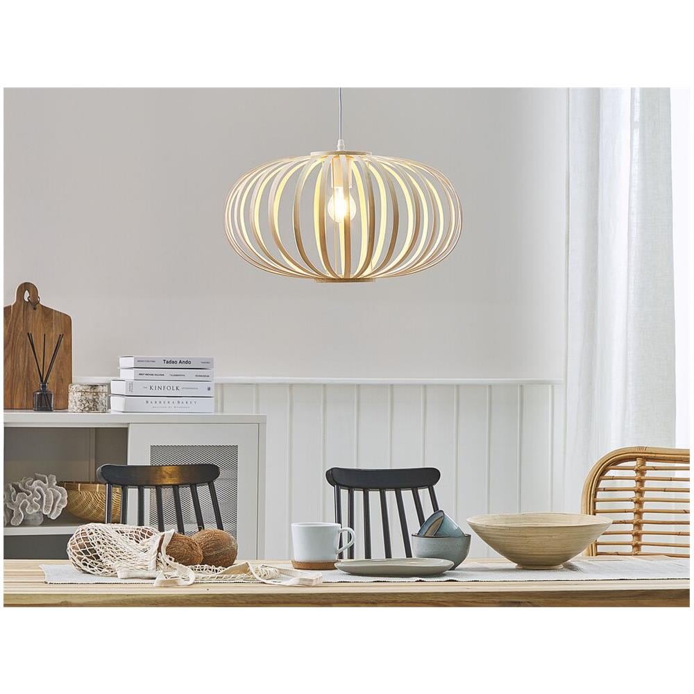 Lampadario In Bambù Marrone Chiaro Havel - Foto 1