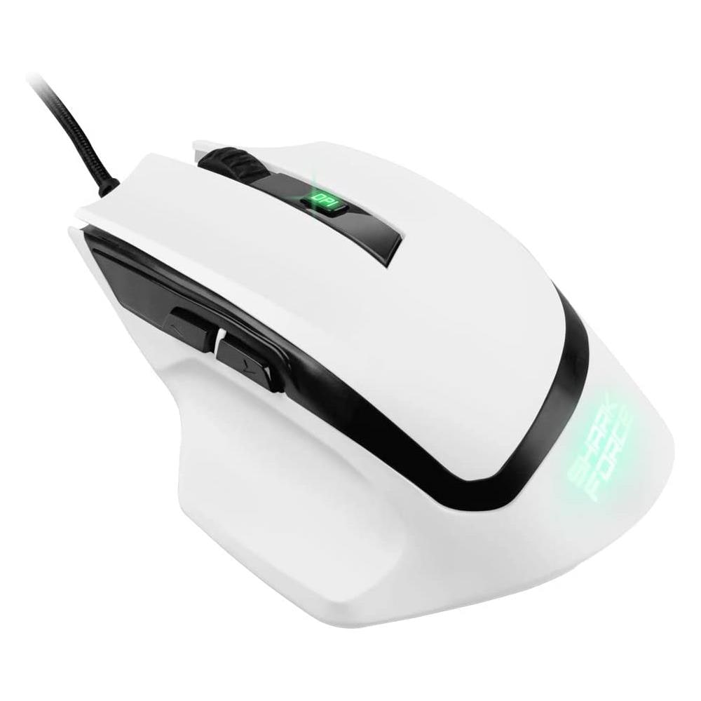 Mouse SHARK Force II Ottico 6 Tasti 4200 DPI Colore Bianco - Foto 1