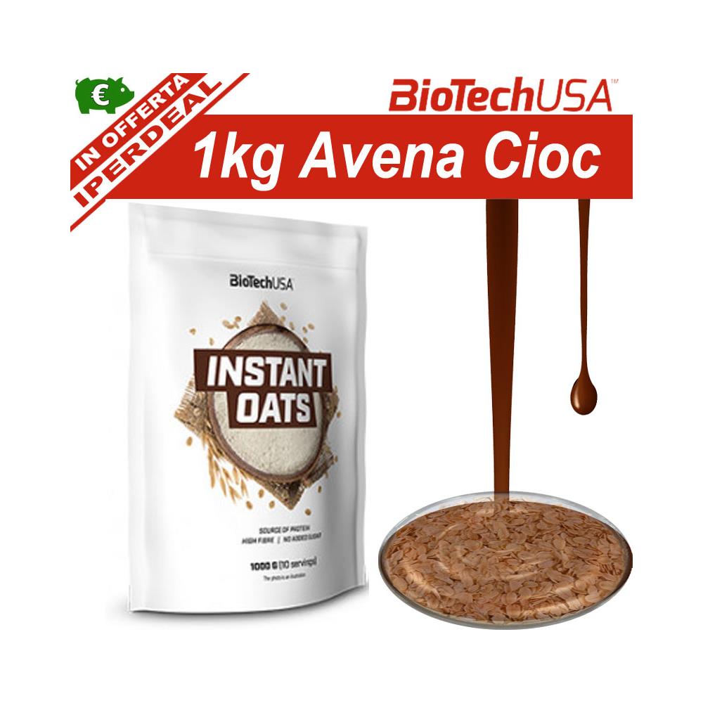 Farina D'avena Proteica, instant Oats 1000gr, gusto Cioccolato - Foto 1