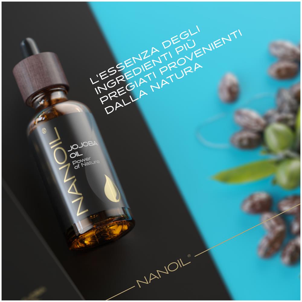 Jojoba Oil - Olio Di Jojoba Naturale, Spremuto A Freddo E Non Raffinato Per La Cura Di Viso, Corpo E Capelli, 50 Ml (1,7 Us Fl Oz). Sollievo, Morbidezza E Bilanciamento Del Sebo - Foto 7
