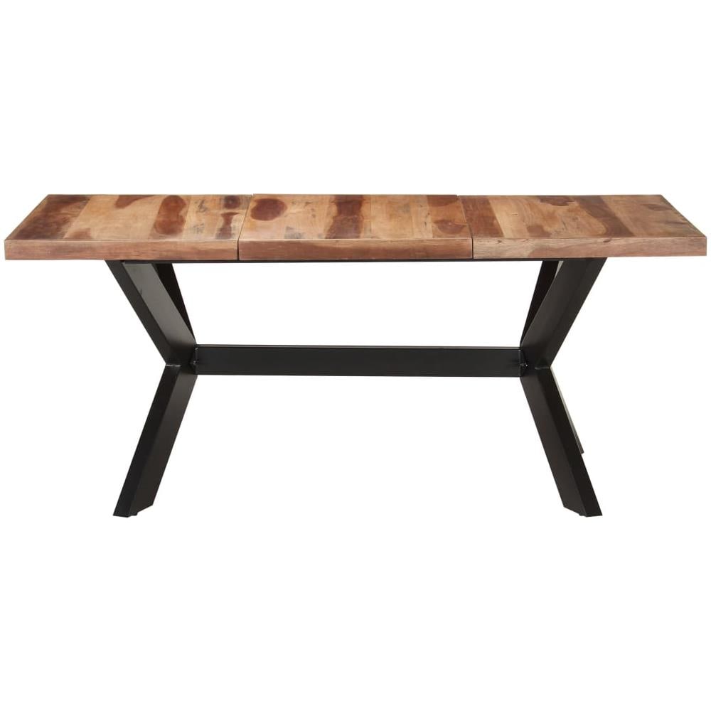 Tavolo da Pranzo 180x90x75 cm Legno Massello con Finitura Miele - Foto 2