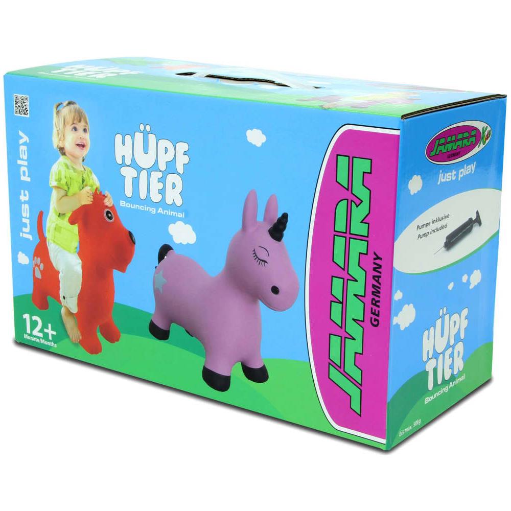 Animale salterino Unicorno rosa fucsia con pompa - Foto 4