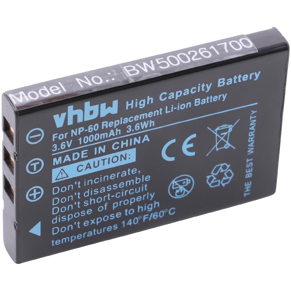 vhbw 3x batteria compatibile con Nytech ND-6360 fotocamera