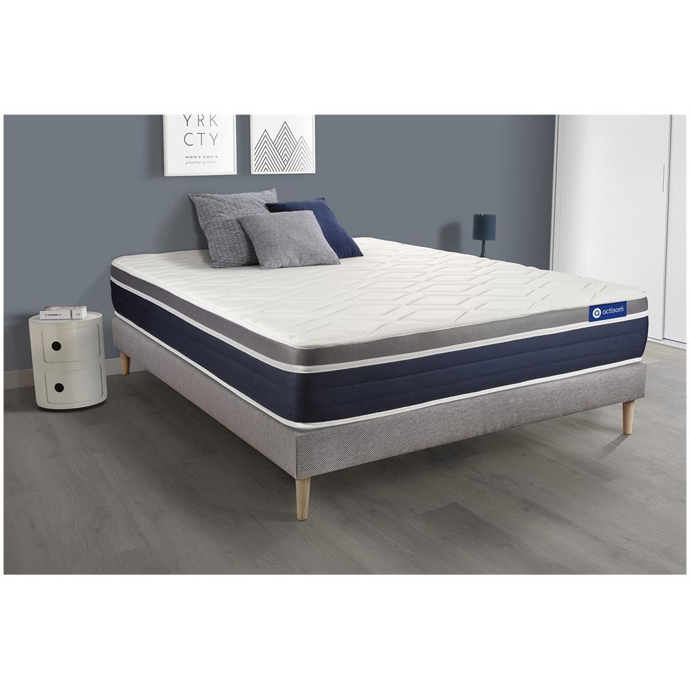 Kit Rete E Materasso Actiflex Confort 130x190cm - Spessore : 26cm - Molle Insacchettate E Memory Foam - Moderatamente Rigido - Foto 1