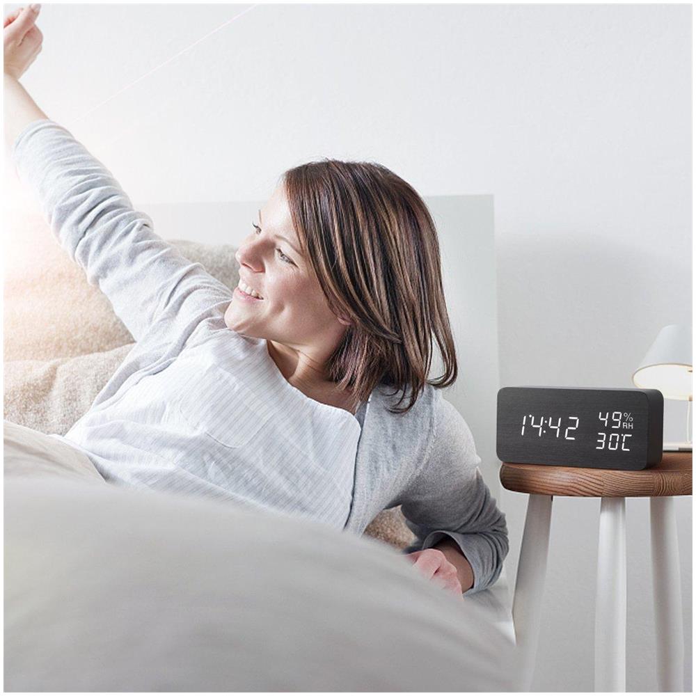 Sveglia Digitale A Led Nera - Foto 2