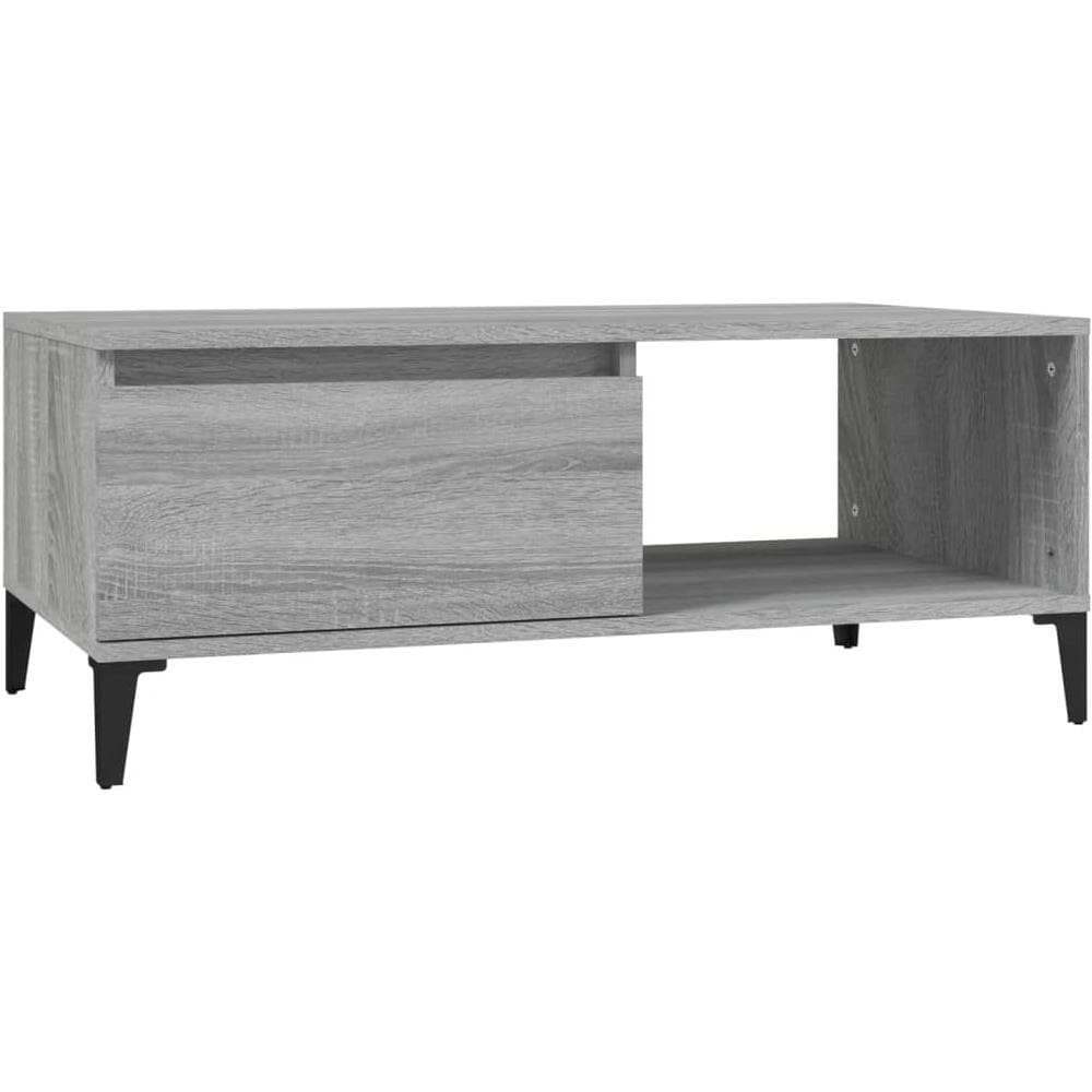 Tavolino Salotto Grigio Sonoma 90x50x36,5 Cm Legno Multistrato - Foto 2