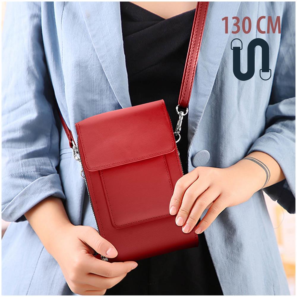 Pochette A Tracolla 130 Cm Per Smartphone In Similpelle Chiusura A Zip - Foto 2