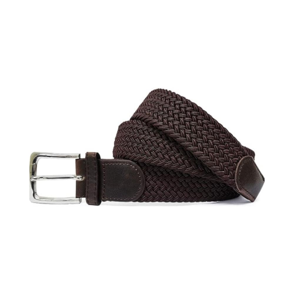 Cintura Da Uomo Elastica Intrecciata Con Fibbia 105cm Brown - Foto 2