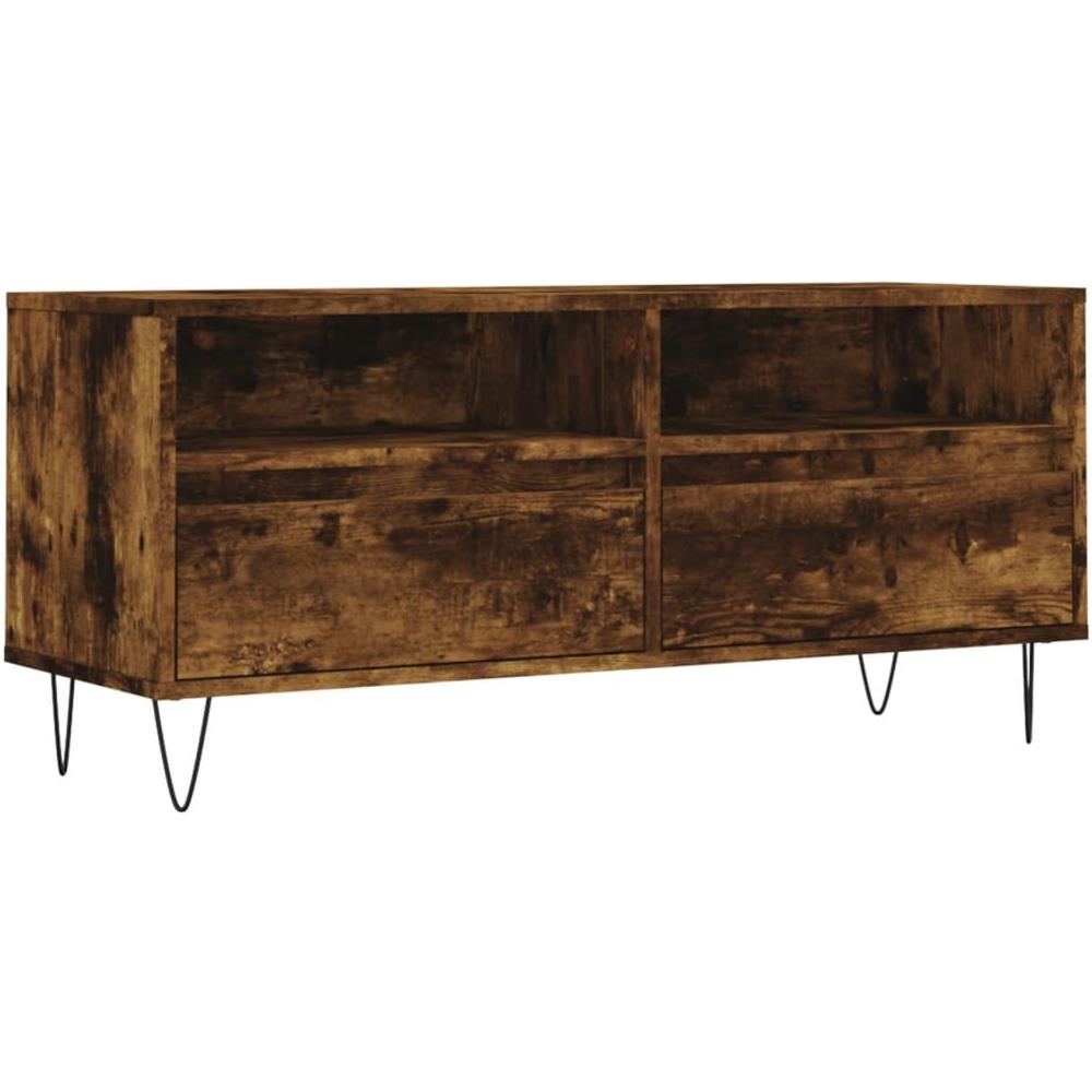 Mobile Tv Rovere Fumo 100x34,5x44,5 Cm In Legno Multistrato - Foto 2