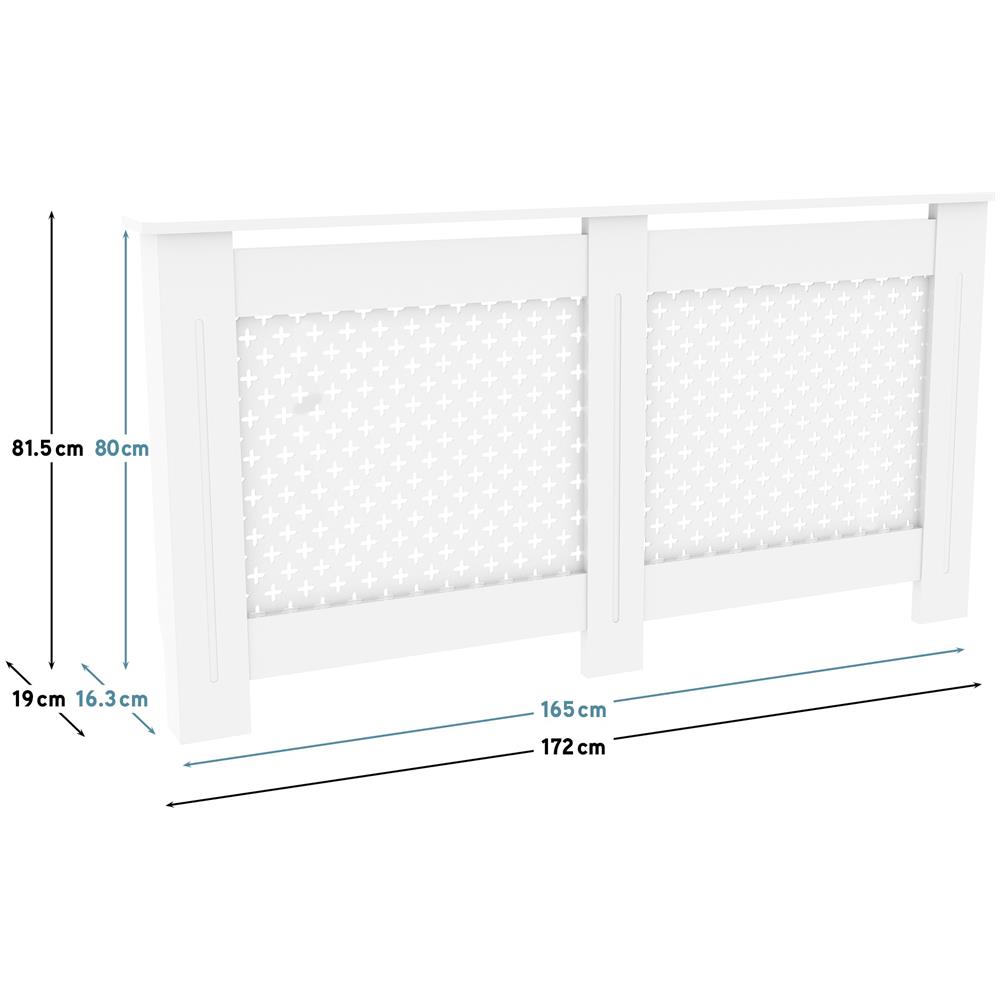 Copri Radiatore In Legno Windsor Bianco - 172 Cm - - Foto 2