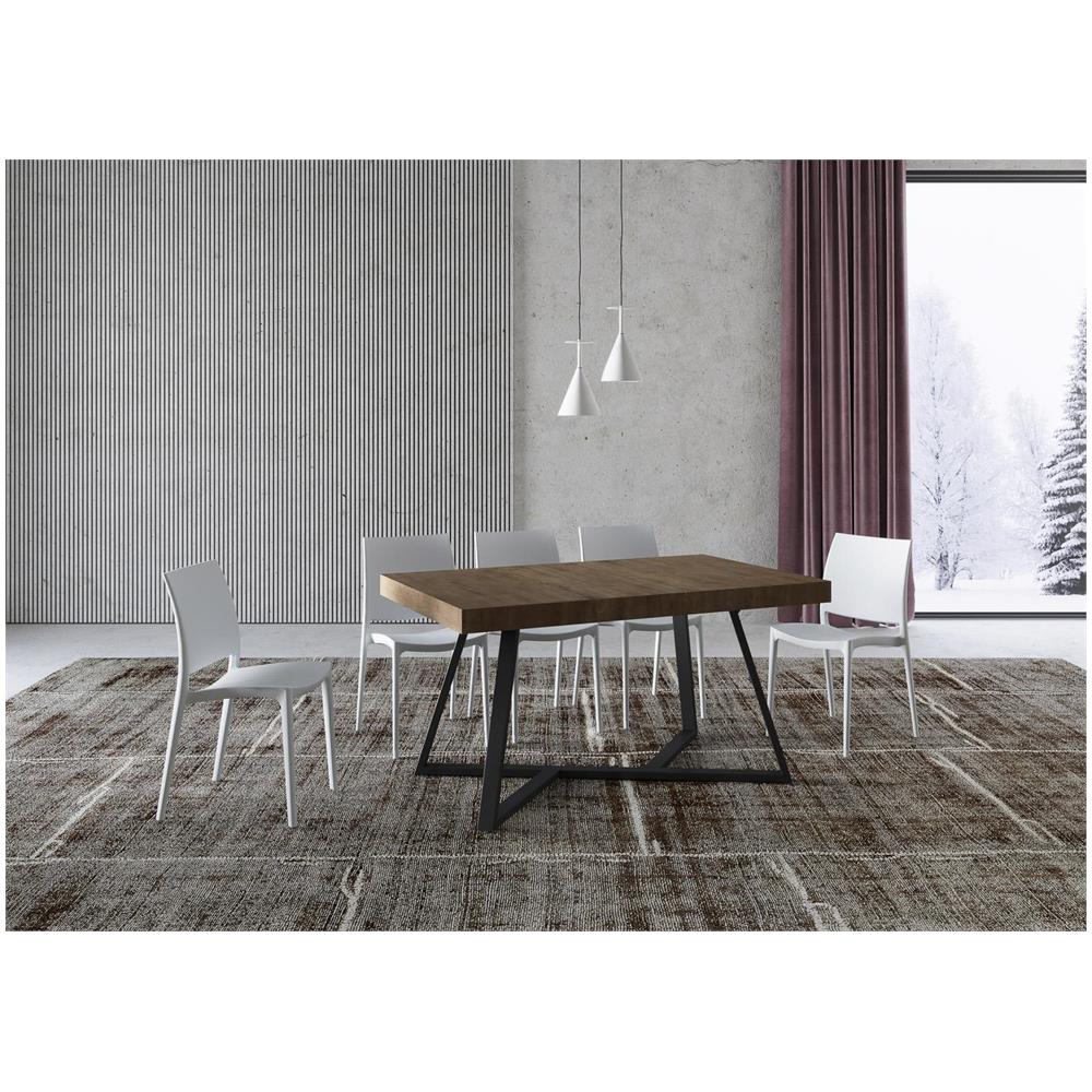 Tavolo allungabile 90x160/420 cm Booster noce gambe antracite - Foto 2