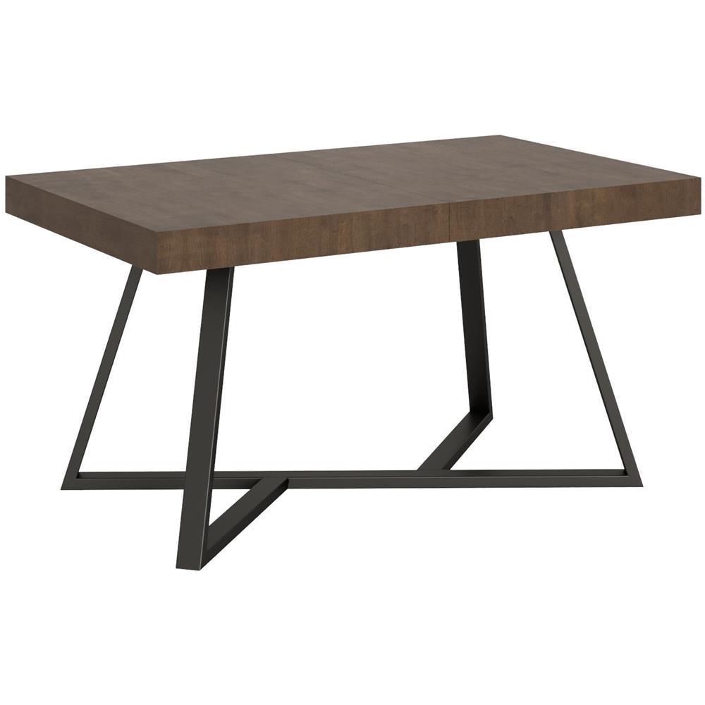 Tavolo allungabile 90x160/420 cm Booster noce gambe antracite - Foto 1