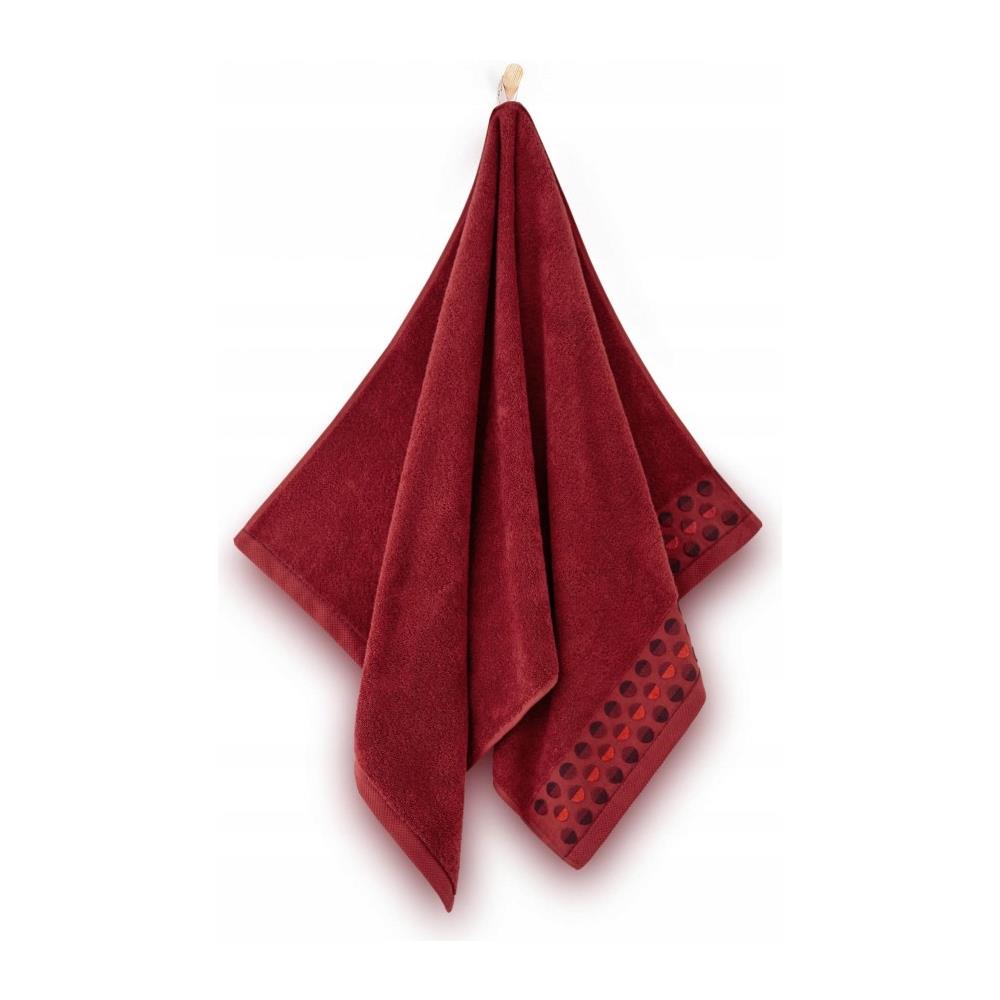 Asciugamano Zen 2 - 70x140 cm - Rosso - Morbido come il velluto - Elevata assorbenza - 100% cotone - Foto 2