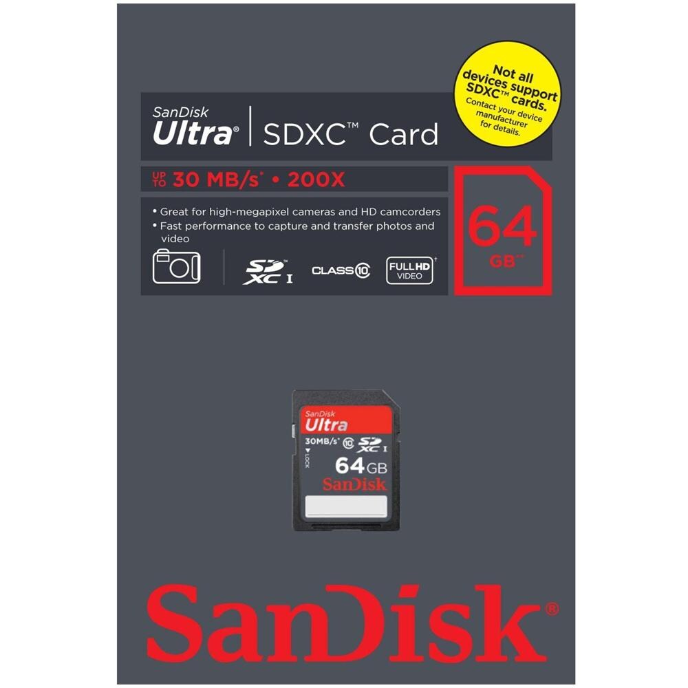Secure Digital Ultra SDHC 64 GB Classe 10 (30MB / s lettura-scrittura)  - Foto 2