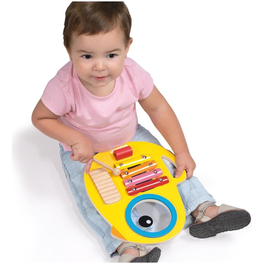 Goula Tiki Musical Strumento musicale giocattolo Tamburo / guiro / xilofono - Foto 3