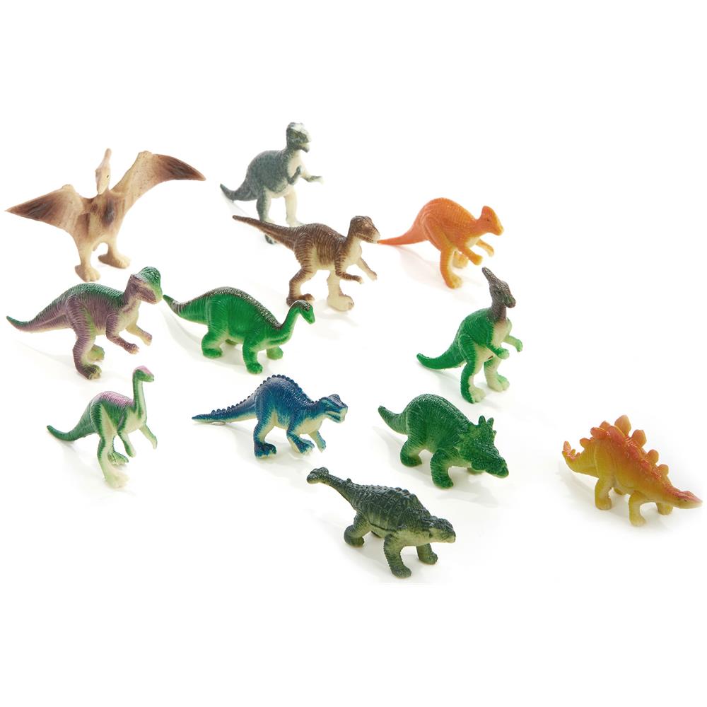 12 Statuine Di Dinosauri In Plastica Taglia Unica - Foto 2