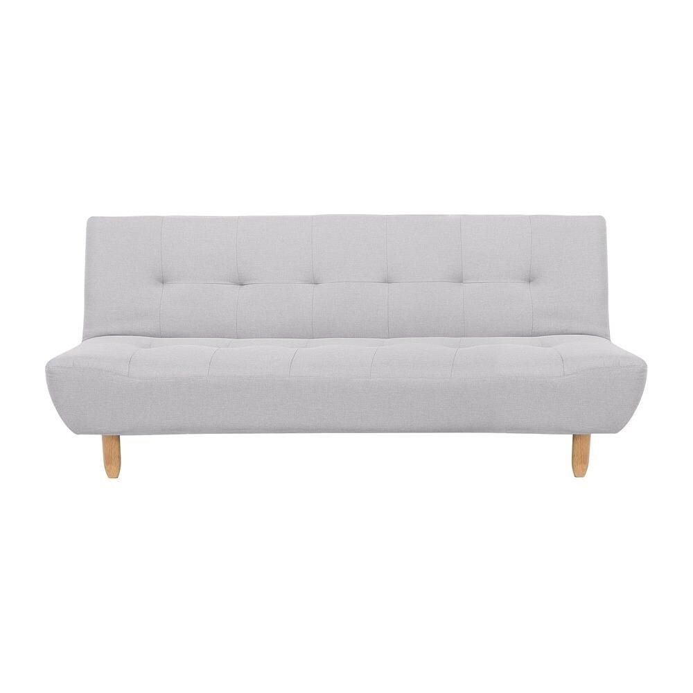 Divano Letto A 3 Posti In Tessuto Grigio Chiaro Alsten - Foto 1