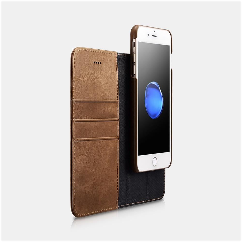 Iphone 7 Plus / Più L'argomento 8 Olio Cera In Pelle Staccabile 2 In 1 Caffè - Foto 2