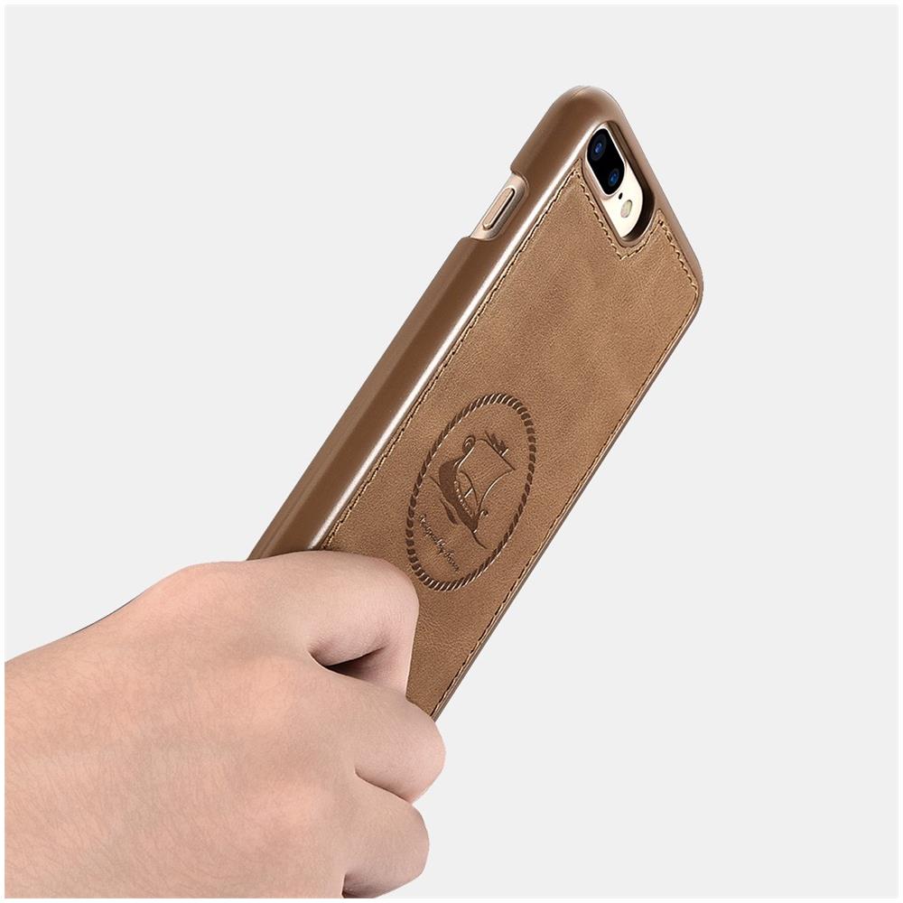 Iphone 7 Plus / Più L'argomento 8 Olio Cera In Pelle Staccabile 2 In 1 Caffè - Foto 3