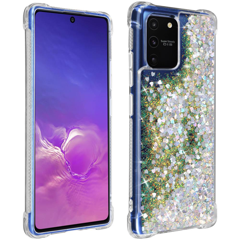 Avizar - Cover Samsung Galaxy S10 Lite Silicone Flessibile Bumper Design  Glitter Argento - ePRICE