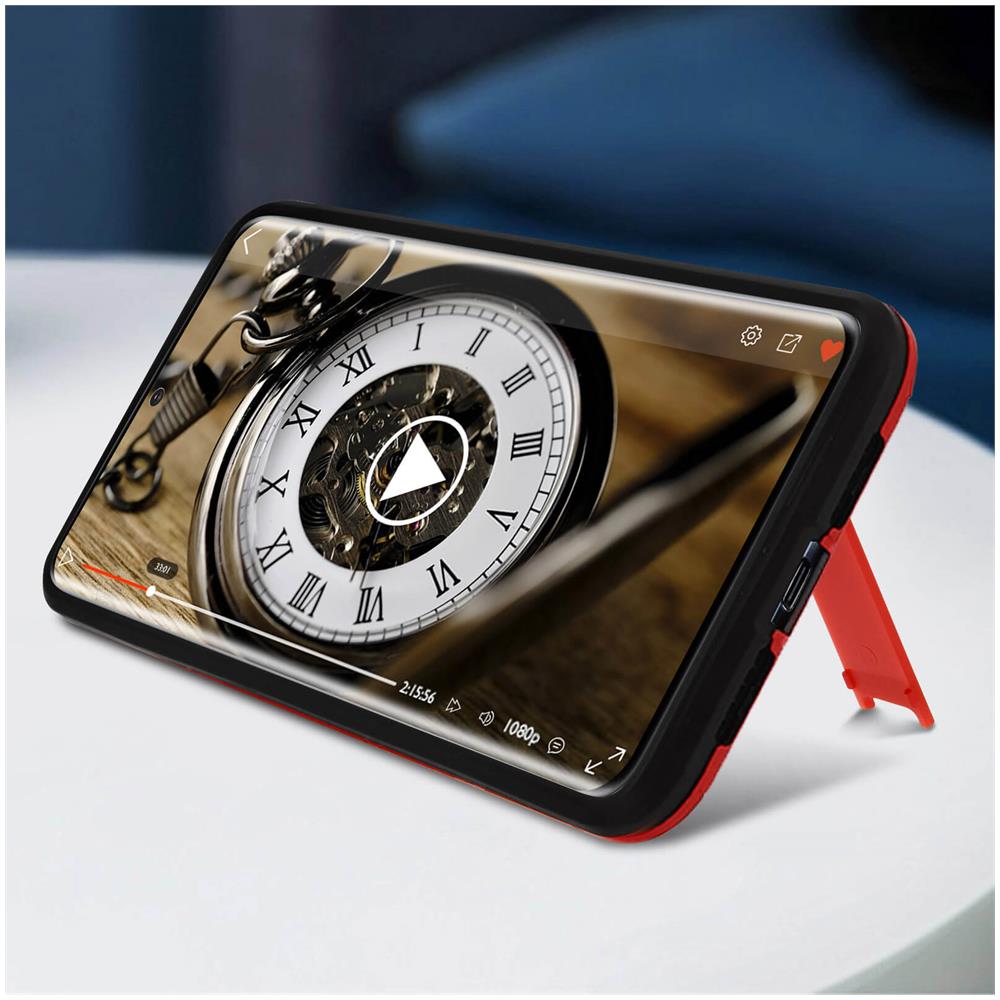 Cover Xiaomi Mi 9 Lite Antiurto Protezione Ibrida Supporto Video Rosso - Foto 5