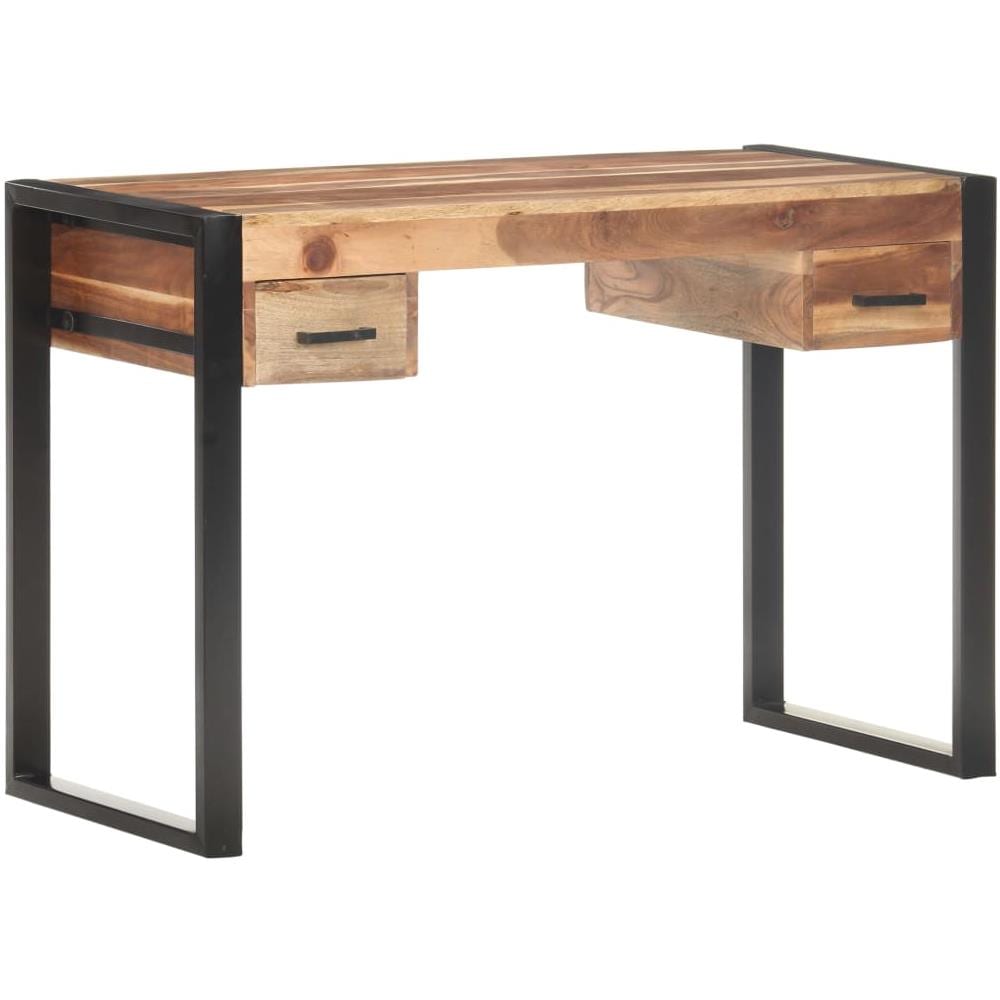 Scrivania 110x50x76 Cm In Legno Massello Con Finitura Sheesham - Foto 1