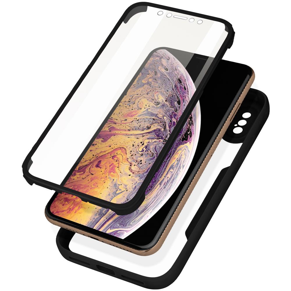 Cover Iphone Xs Max Retro Plexiglass Fronte Polimero Rinforzata Bordo Nero - Foto 1