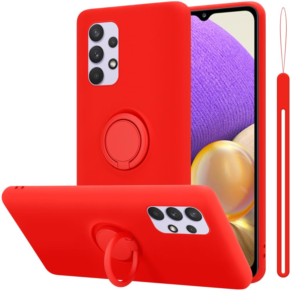 Cadorabo Custodia Compatibile Con Samsung Galaxy A33 5g In Liquid Rosso - Coperchio Protettivo In Silicone Tpu Flessibile Con Anello - Foto 1