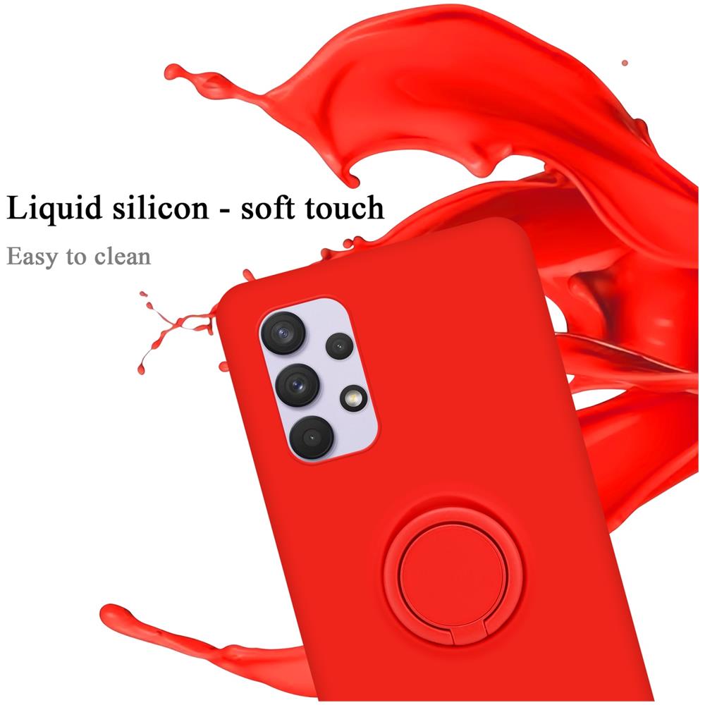 Cadorabo Custodia Compatibile Con Samsung Galaxy A33 5g In Liquid Rosso - Coperchio Protettivo In Silicone Tpu Flessibile Con Anello - Foto 2