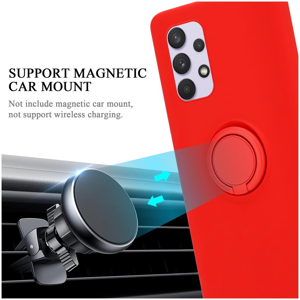 Cadorabo Custodia Compatibile Con Samsung Galaxy A33 5g In Liquid Rosso - Coperchio Protettivo In Silicone Tpu Flessibile Con Anello - Foto 8
