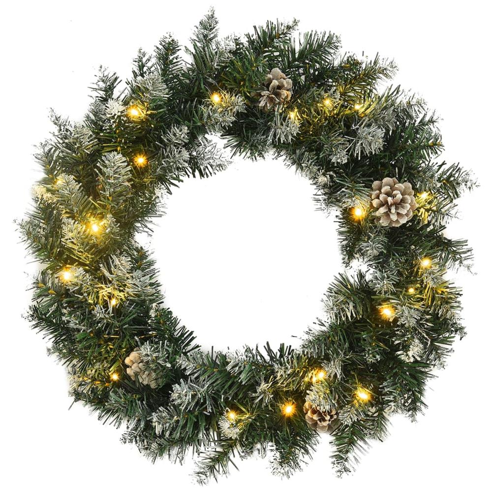 Ghirlanda Natalizia Con Luci Led Verde 45 Cm Pvc - Foto 1