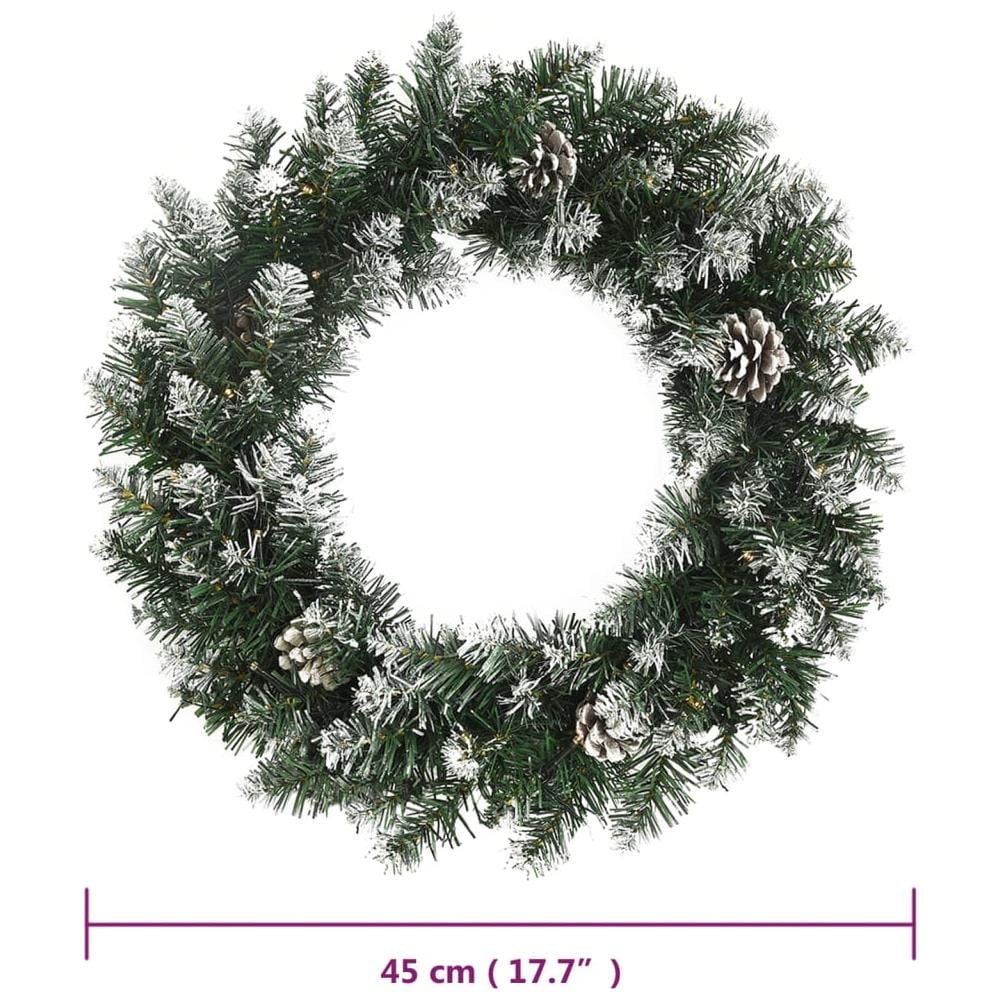 Ghirlanda Natalizia Con Luci Led Verde 45 Cm Pvc - Foto 5