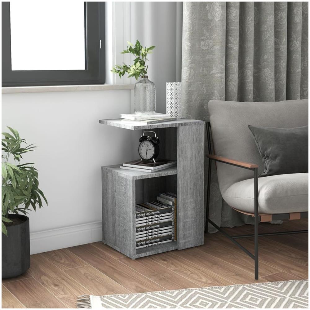 Tavolino Da Salotto Grigio Sonoma 36x30x56 Cm Legno Multistrato - Foto 1