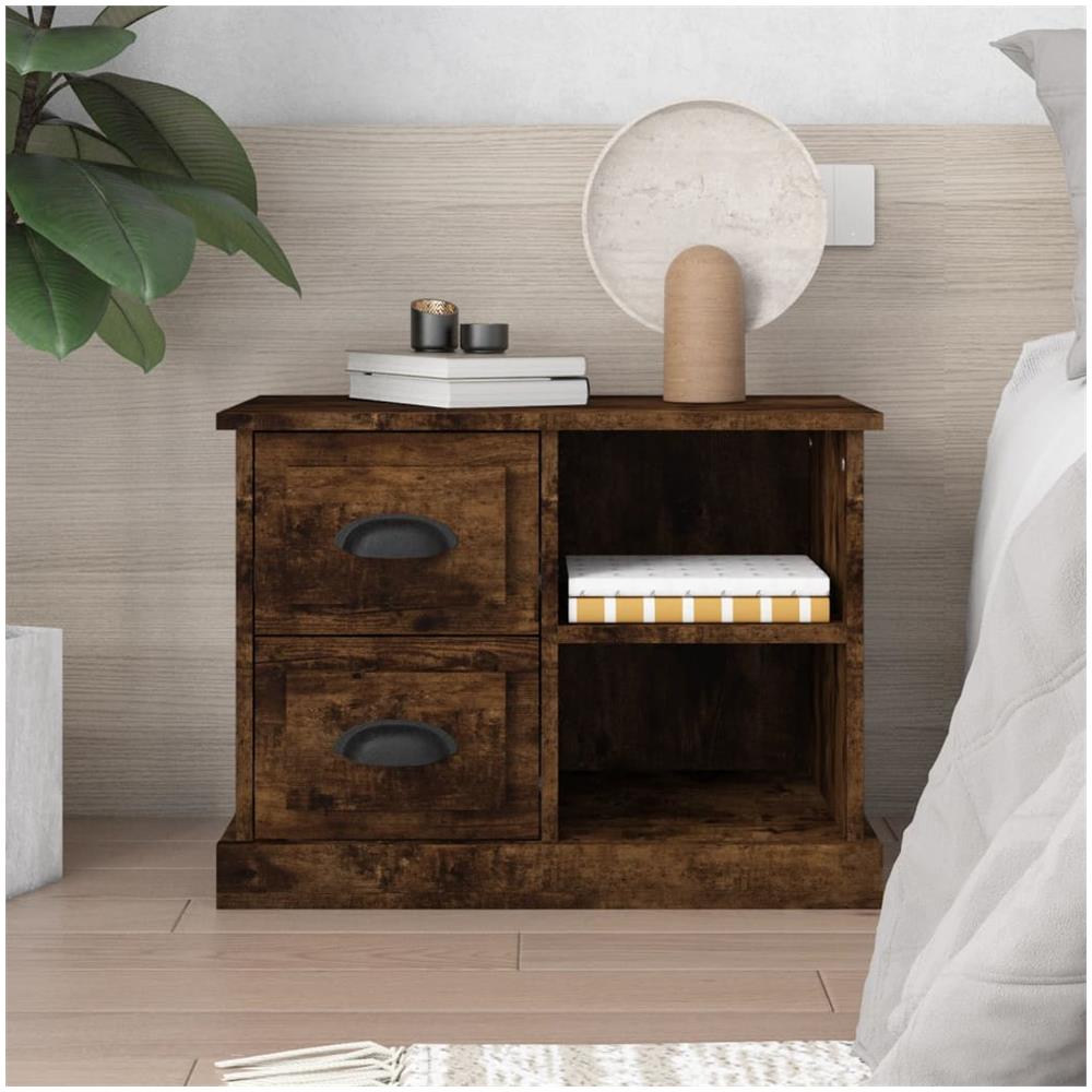 Comodino Rovere Fumo 60x35,5x45 Cm - Foto 1
