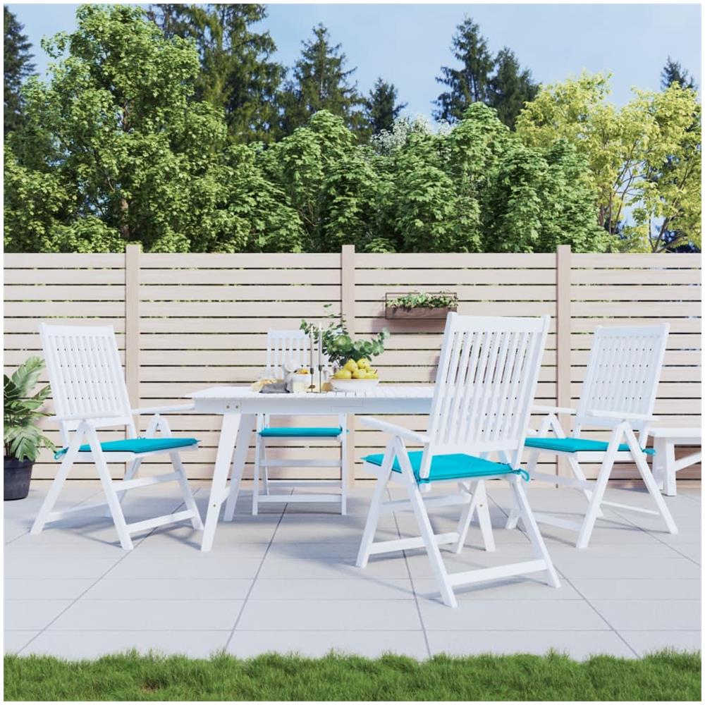 Cuscini Per Sedia Da Giardino 4 Pz Turchese 50x50x3 Cm Tessuto - Foto 1