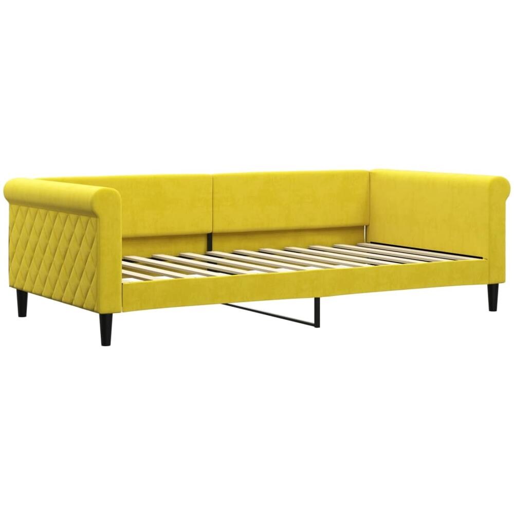 vidaXL Divano Letto Estraibile con Cassetti Blu 100x200 cm in Velluto, Divano Letto con cassetti, Divano Letto Moderno, Letto da Giorno, Divano Letto