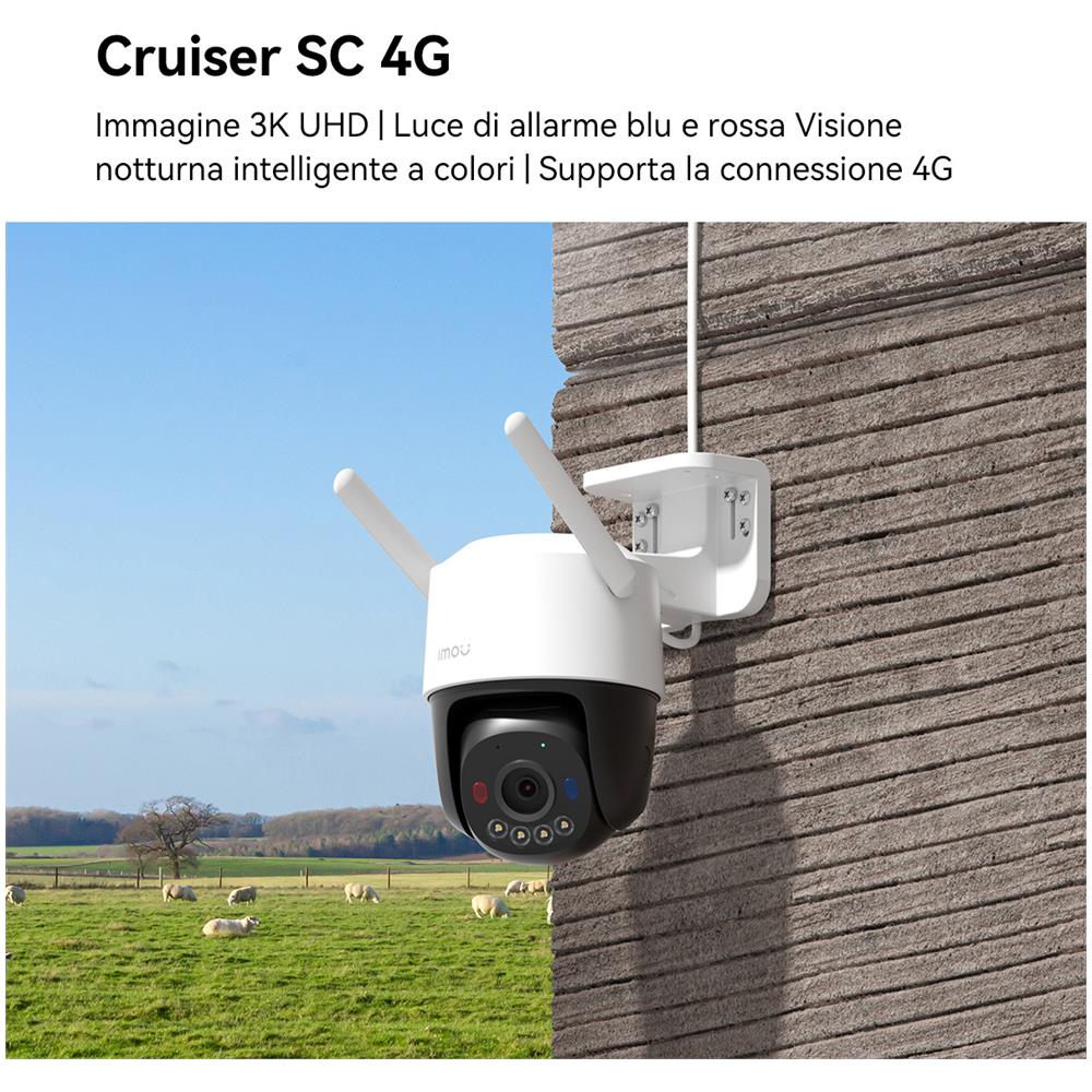 Telecamera Cruiser SC 4G 3K PTZ IP /Wi-Fi Full-color 5MP Red&Blue light - Foto 13