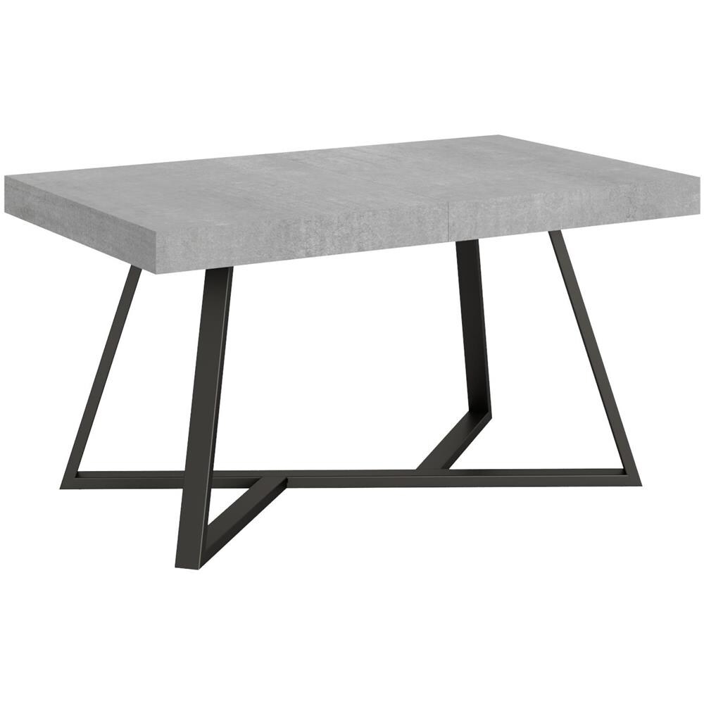Tavolo allungabile 90x160/420 cm Booster cemento gambe antracite - Foto 1