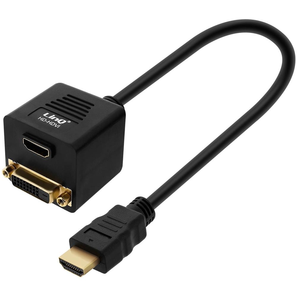 Adattatore Video Hdmi Maschio A Dvi-d E Hdmi Femmina Modello Hd-hdvi Nero - Foto 1