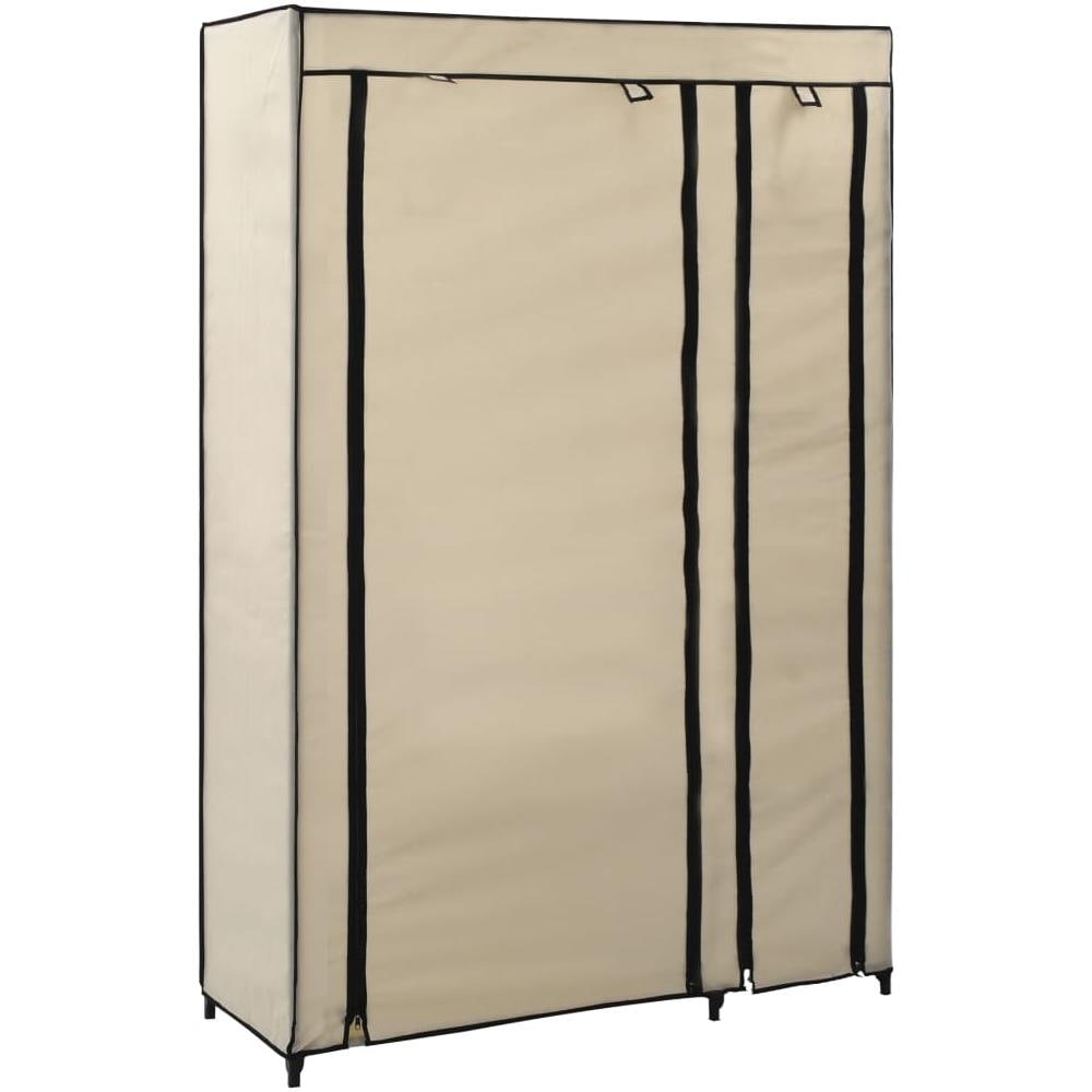 Armadio Pieghevole Crema 110x45x175 Cm In Tessuto - Foto 1