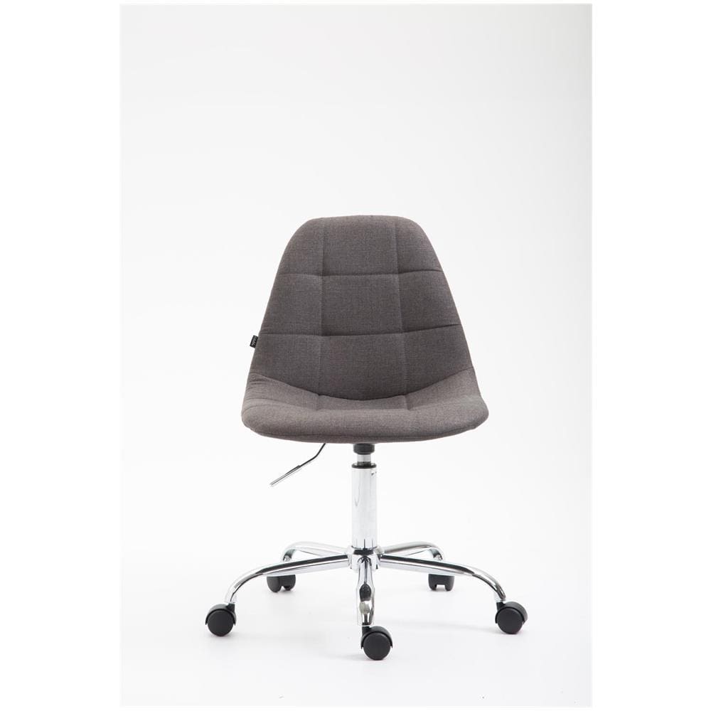 Sedia Ufficio Reims in Tessuto - Sedia da Lavoro con Ruote I Poltroncina Design Imbottita e Trapuntata I Sedia Scrivania Regolabile in Altezza I Sedia Studio Girevole Grigio Scuro - Foto 2