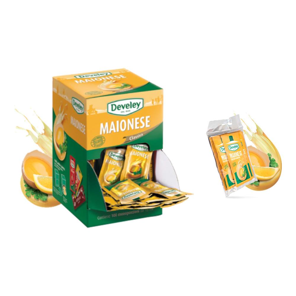 Maionese Develey Monodose Con Olio Di Girasole 100 Bustine 15 Ml Senza Glutine - Foto 2