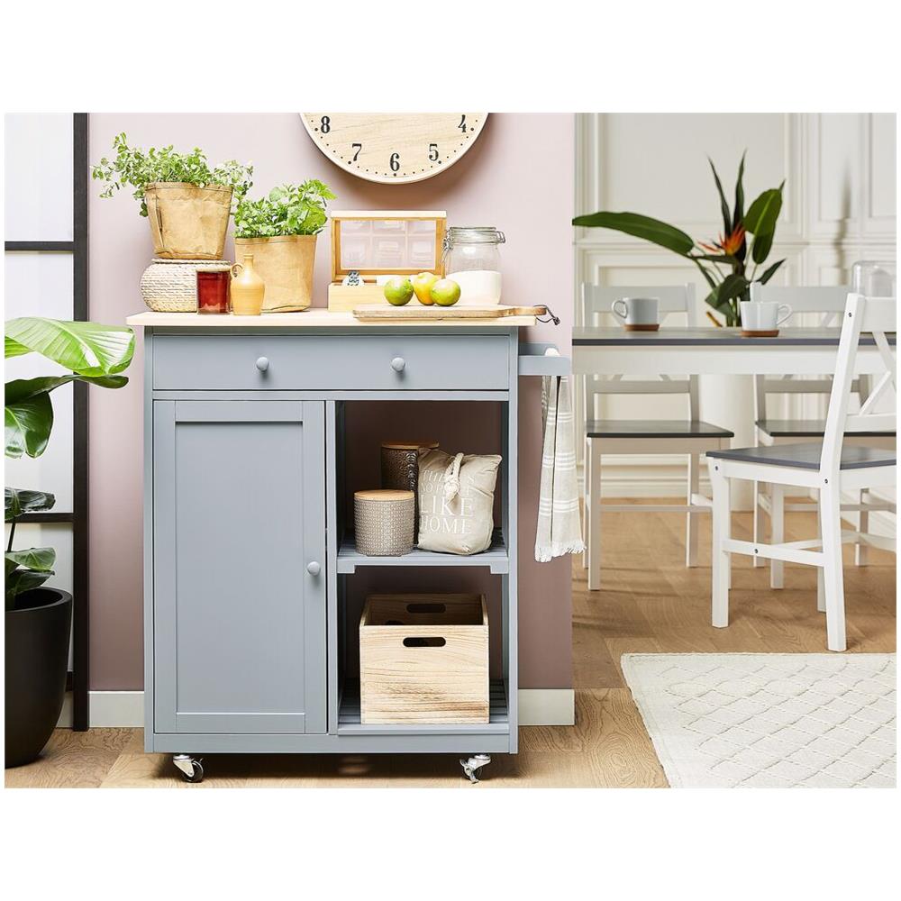 Cassettiera con 2 ante in rattan marrone chiaro stile boho Perote