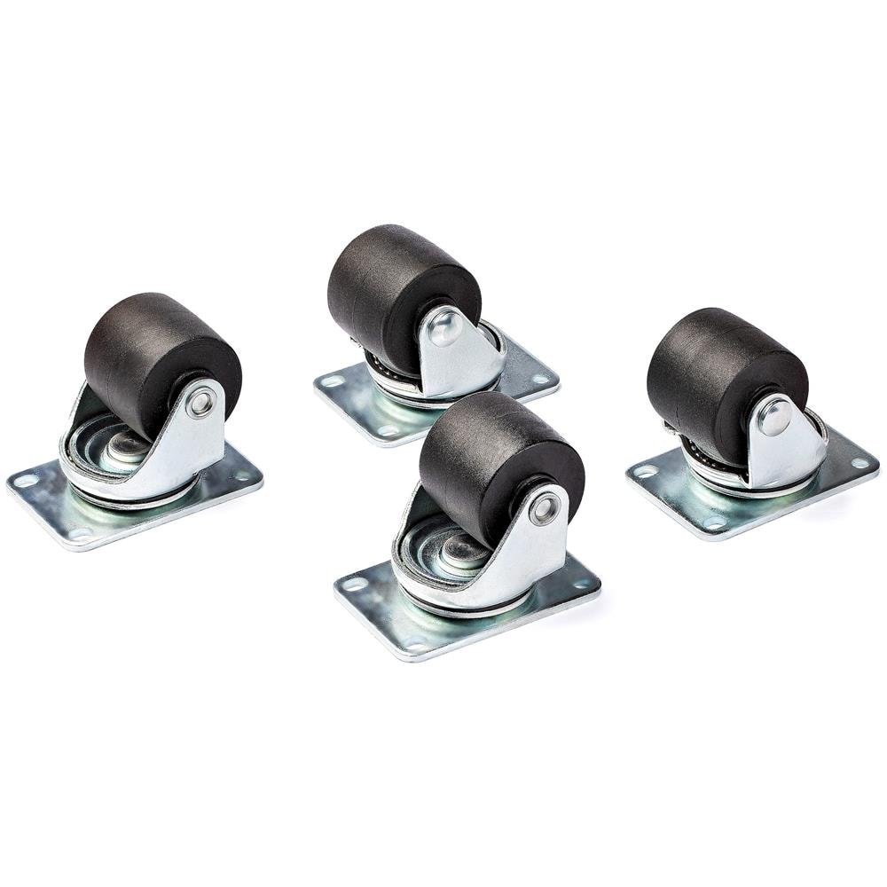 Ruote industriali per armadi server - Set di 4 kit di viti M6 per ruote da 2 pollici - Ruote girevoli di ricambio per rack a 4 montanti (45x75mm) - acciaio /plastica - Foto 1