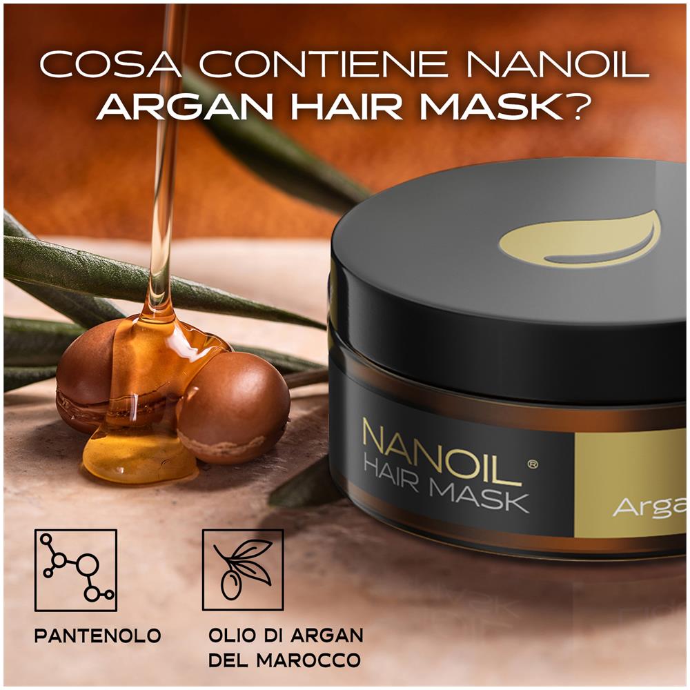 Argan Hair Mask - Maschera Per Capelli, 300 Ml, Rigenerazione E Ricostruzione, Rafforzamento Dei Capelli Deboli, Riparazione Intensiva - Foto 2