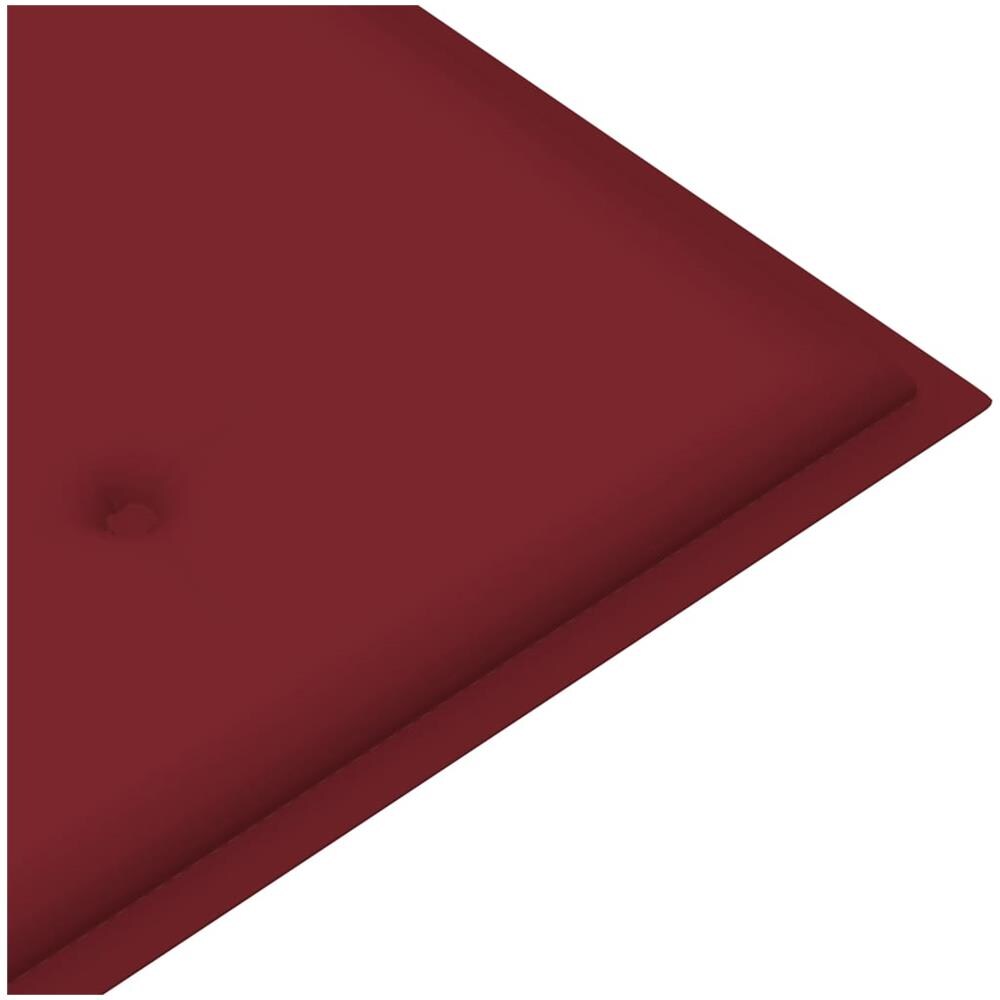 Cuscino per Panca da Giardino Rosso Vino 120x50x3 cm in Tessuto - Foto 2