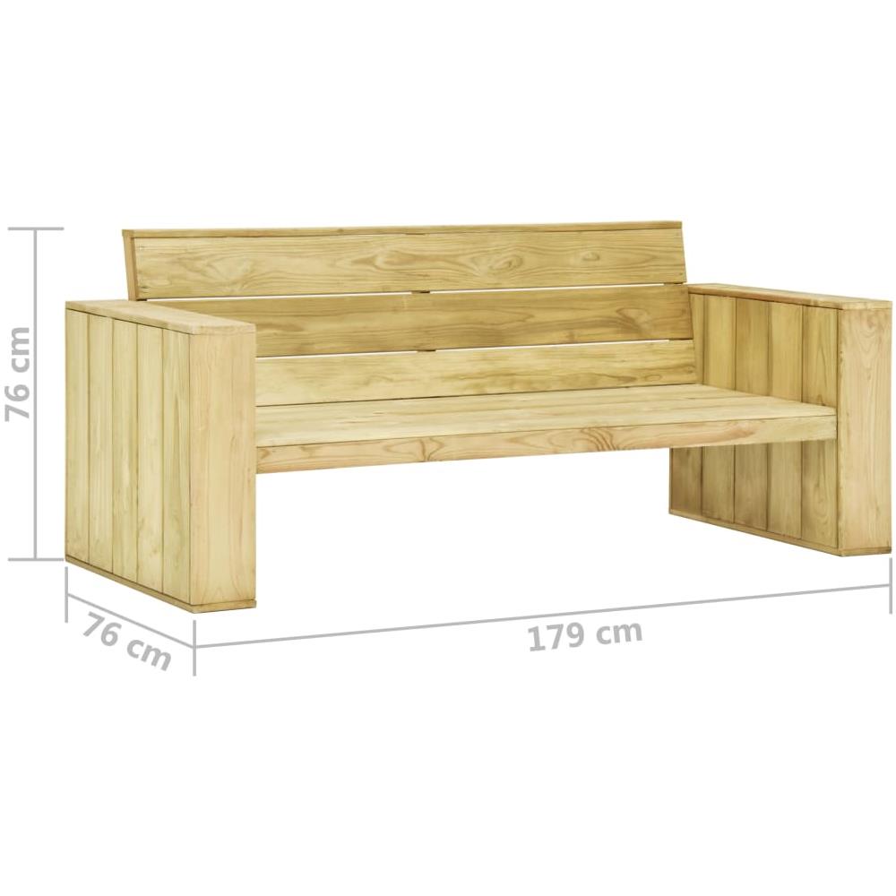 Set Salotto Giardino con Cuscini 3 pz in Pino Impregnato - Foto 2