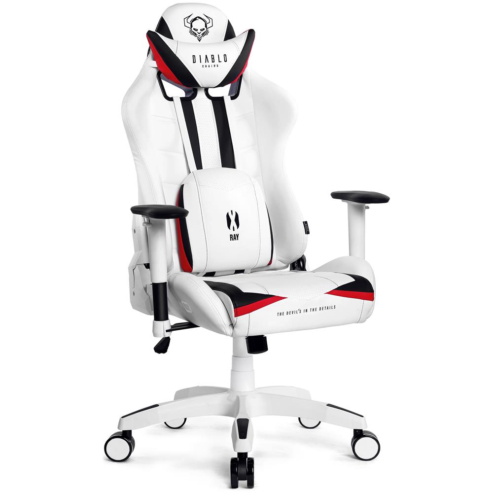 X-ray Sedia Gaming Poltrona Da Ufficio Braccioli 4d Design Ergonomico Perforazione Pelle S­intetica Funzione Di Inclinazione Bianco Normal (l)  - Foto 1